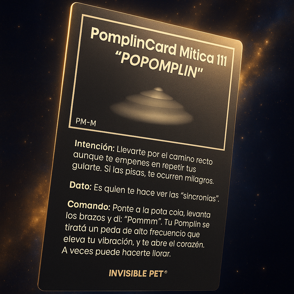POMPLIN MÍTICO 111 (Mascota Invisible) -Disco de Plata- Edición Limitada.